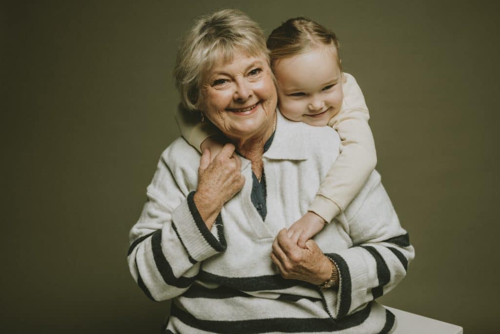 grandmother and granddaughter photo shoot